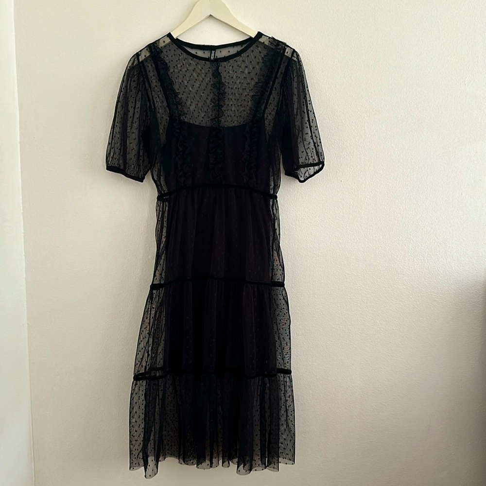 Lace ankle dress